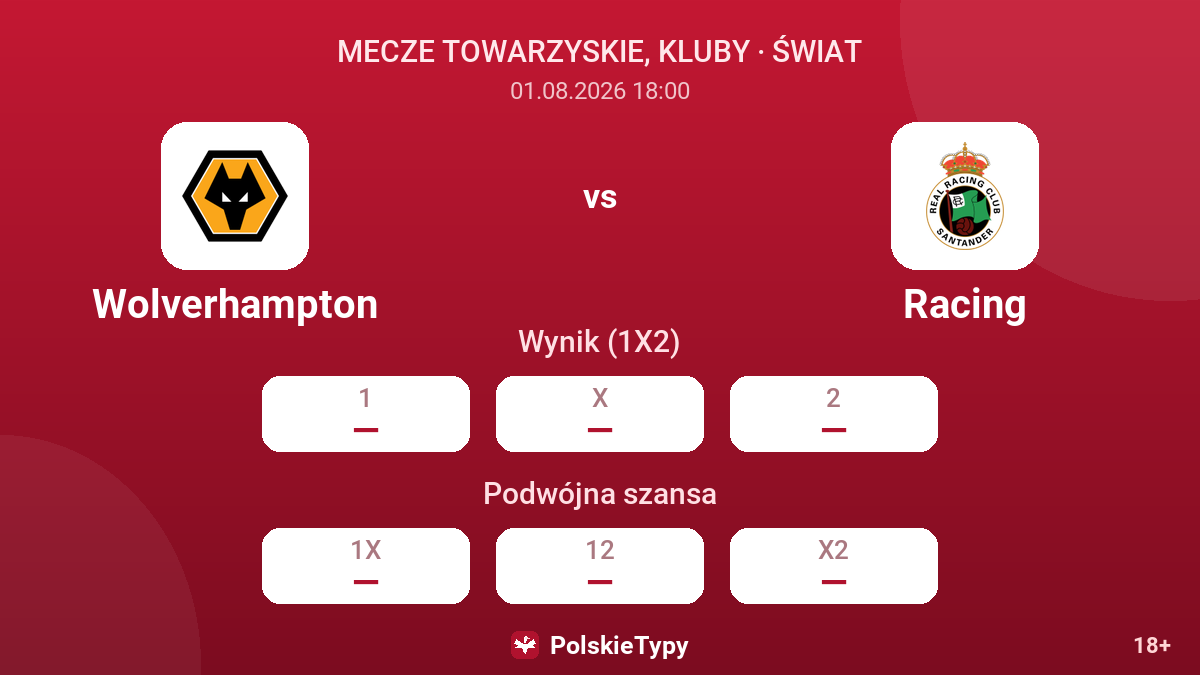 Wolverhampton vs Racing — kursy