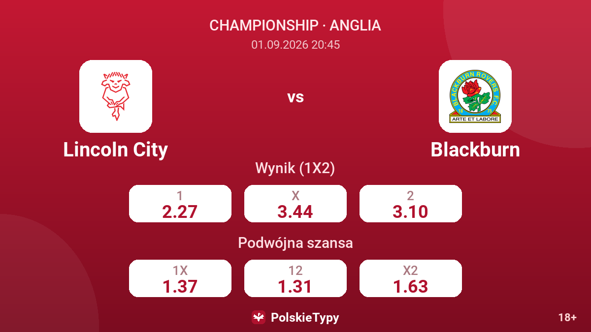 Lincoln City - Blackburn — kursy
