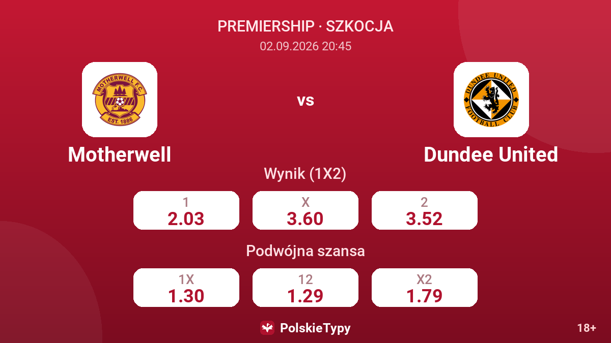 Motherwell - Dundee United — kursy