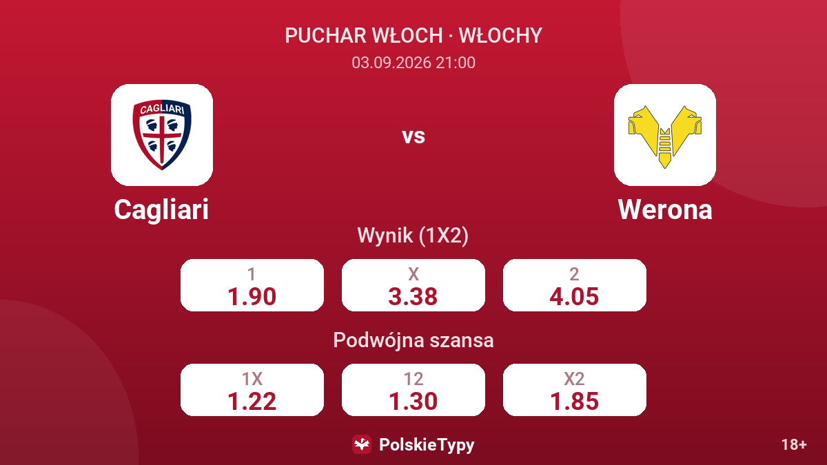 Cagliari - Werona — kursy