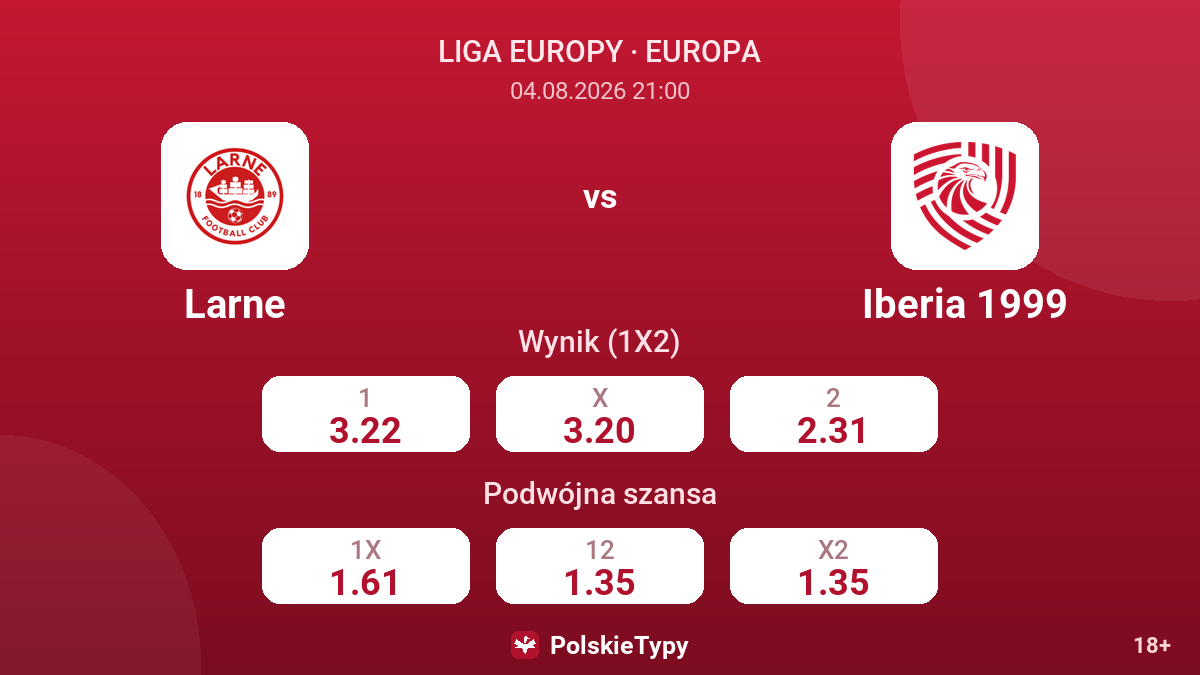 Larne vs Iberia 1999 — kursy