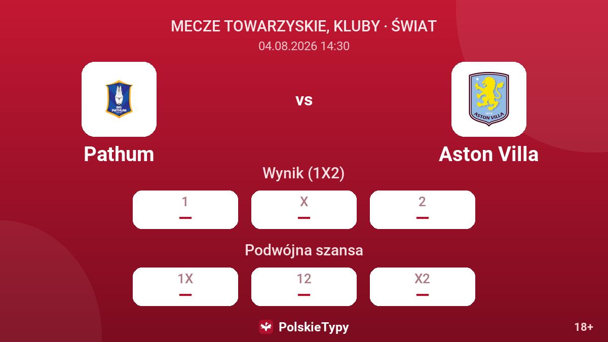 Pathum vs Aston Villa — kursy