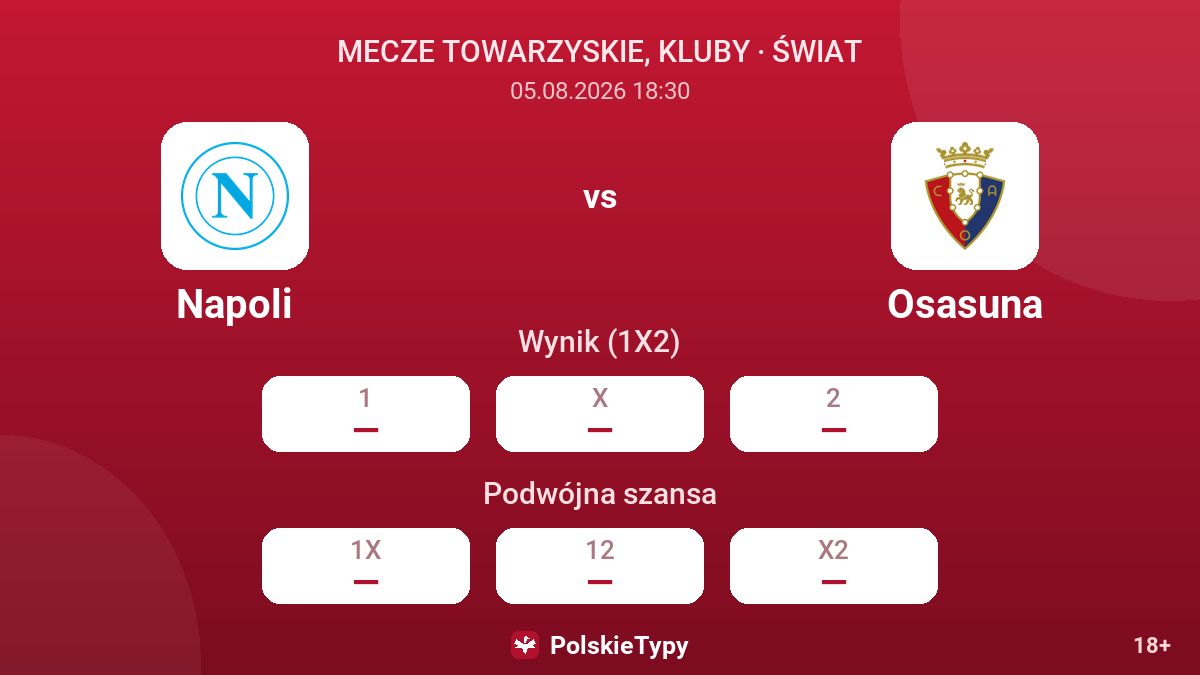 Napoli vs Osasuna — kursy
