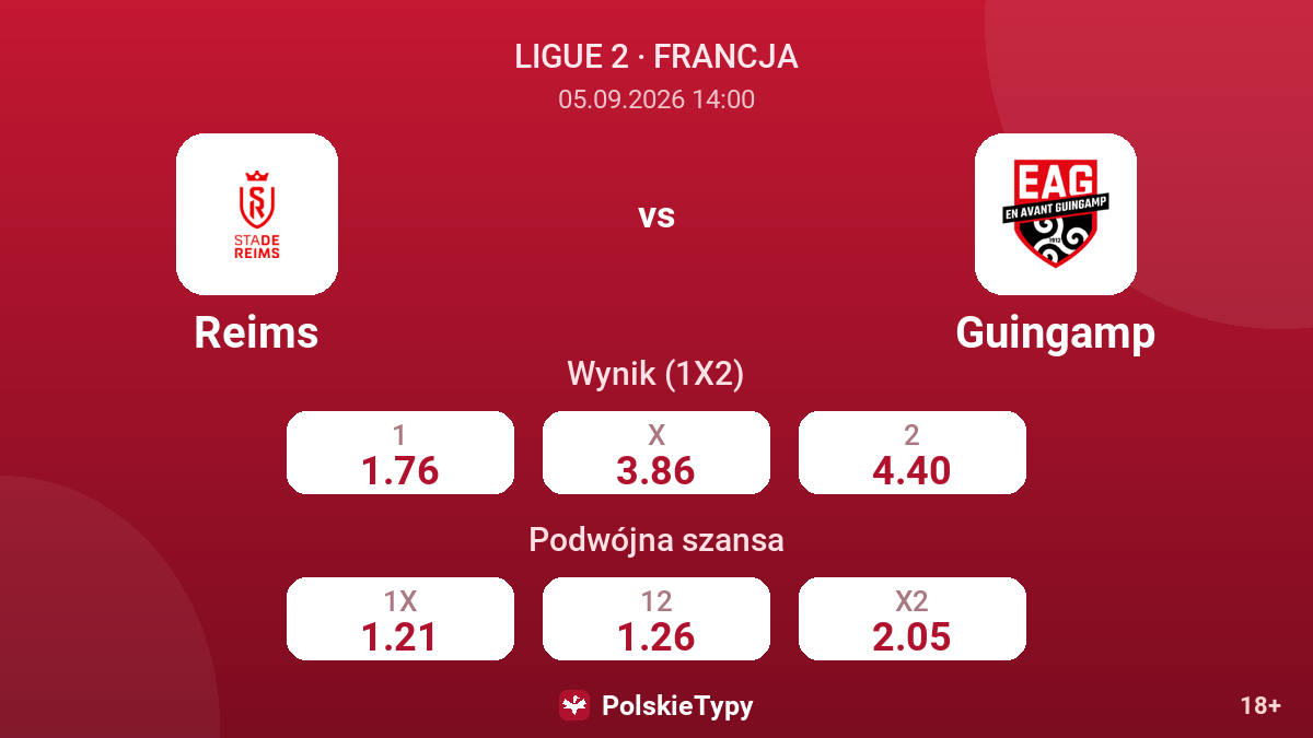 Reims - Guingamp — kursy