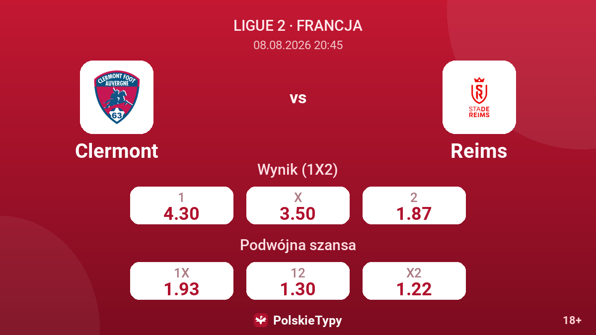 Clermont - Reims — kursy