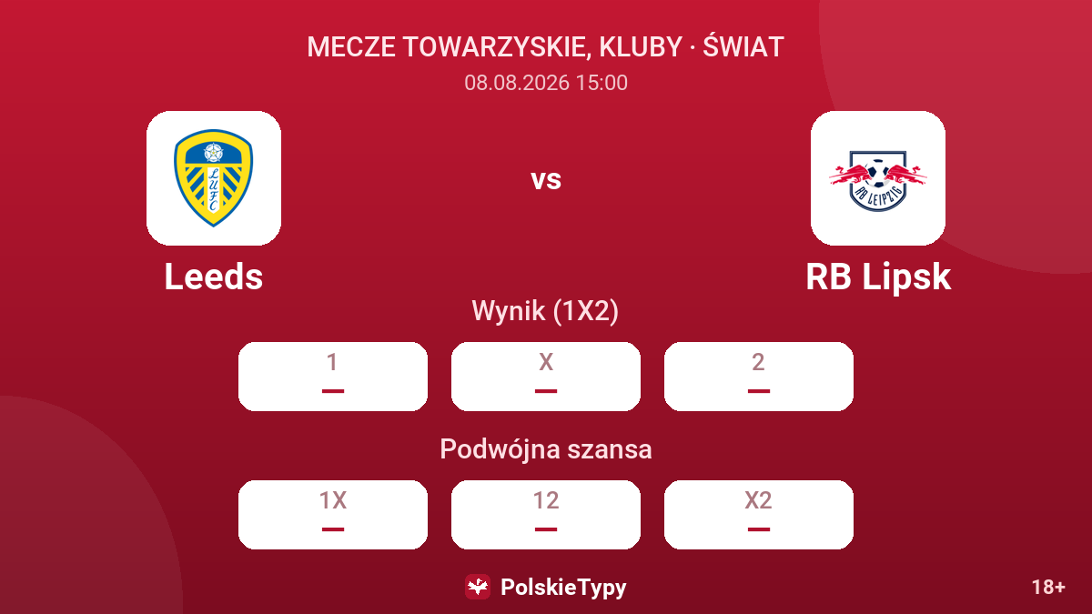 Leeds - RB Lipsk — kursy