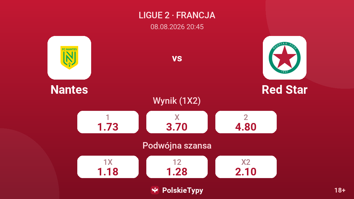 Nantes - Red Star — kursy