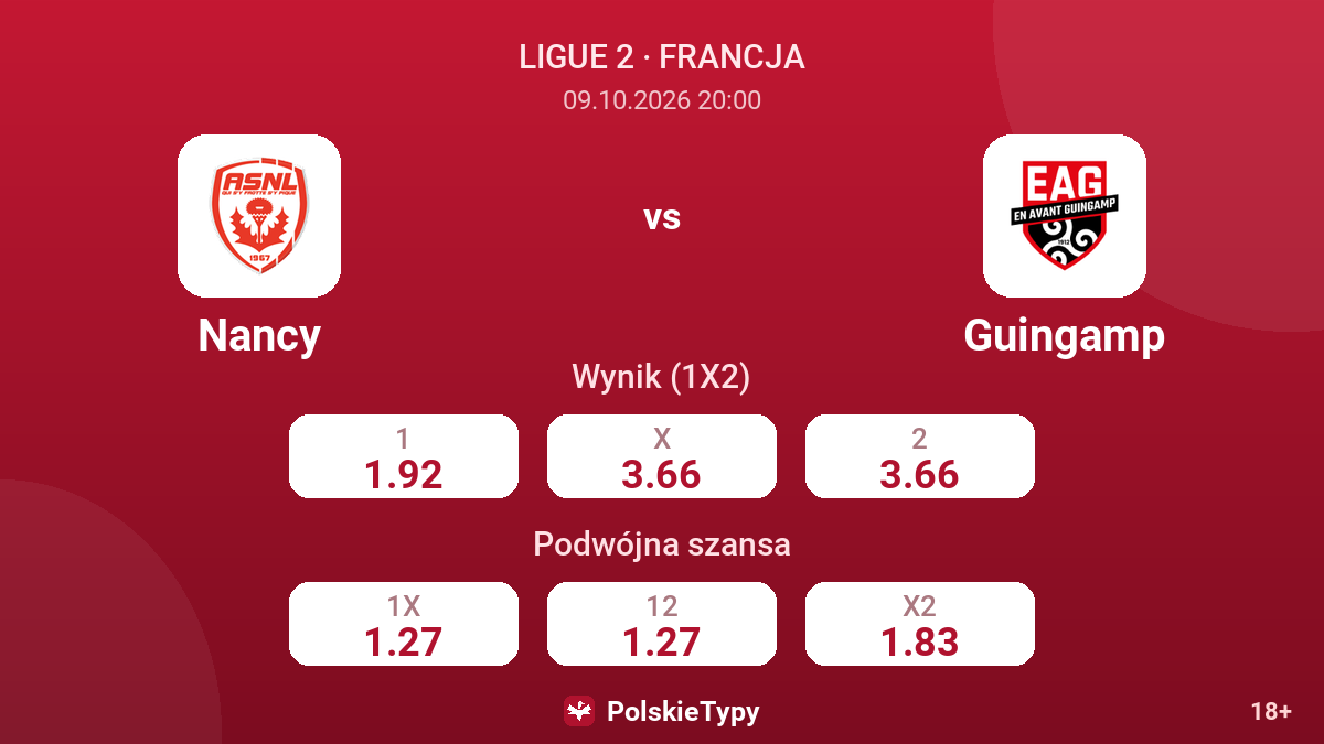 Nancy - Guingamp — kursy