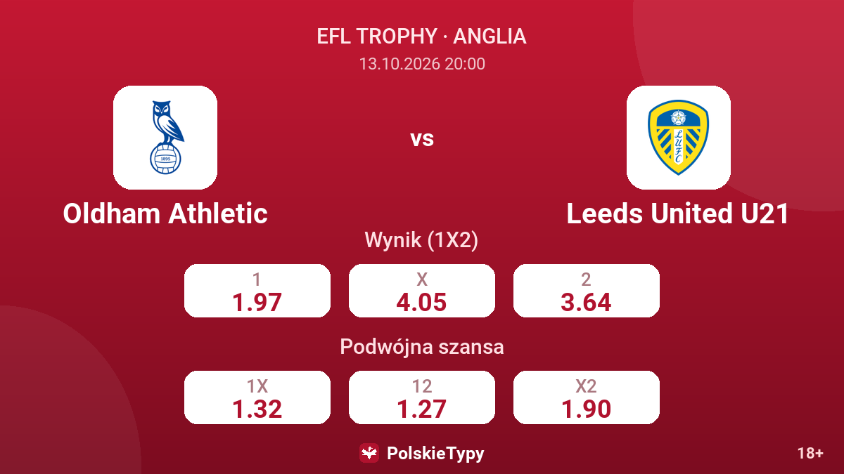 Oldham Athletic - Leeds United U21 — kursy
