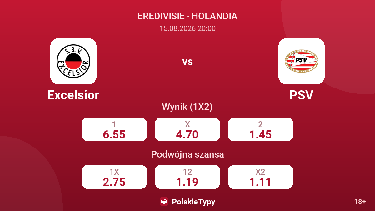 Excelsior - PSV — kursy