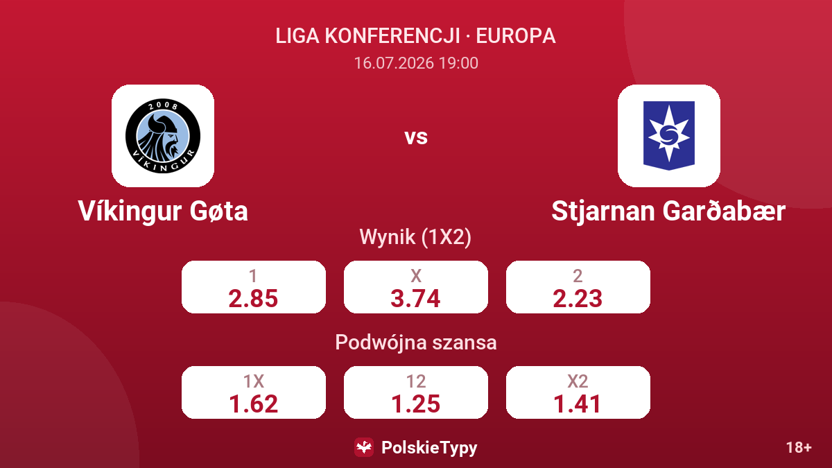 Víkingur Gøta vs Stjarnan Garðabær — kursy