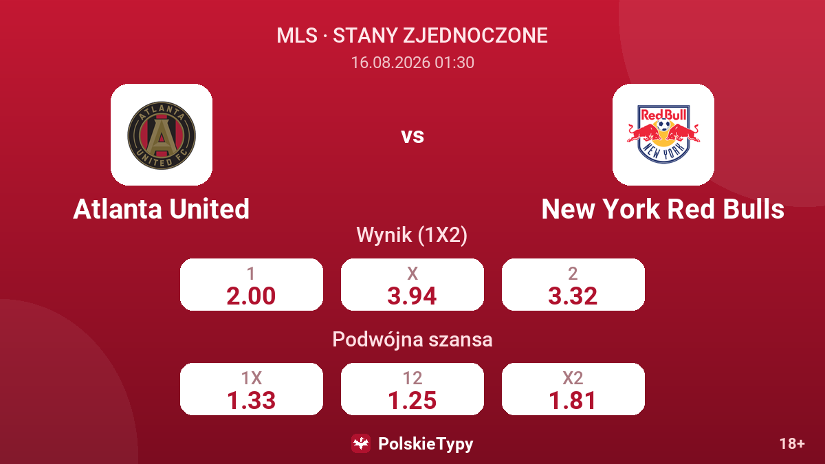 Atlanta United - New York Red Bulls — kursy