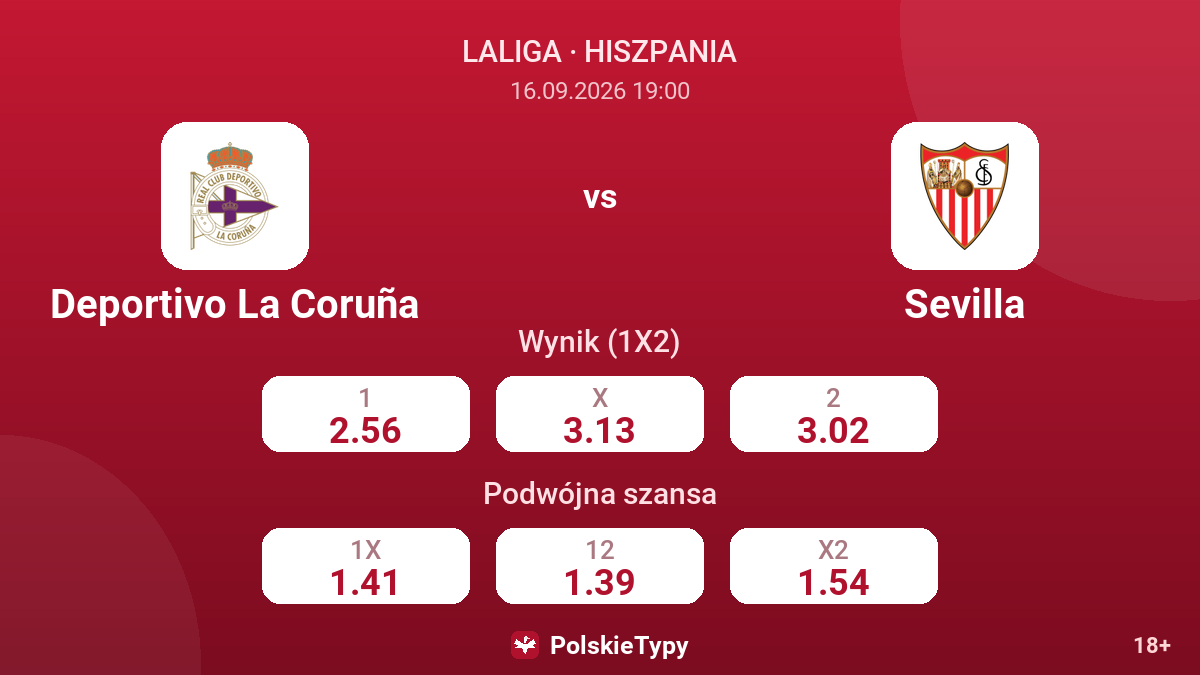 Deportivo La Coruña - Sevilla — kursy