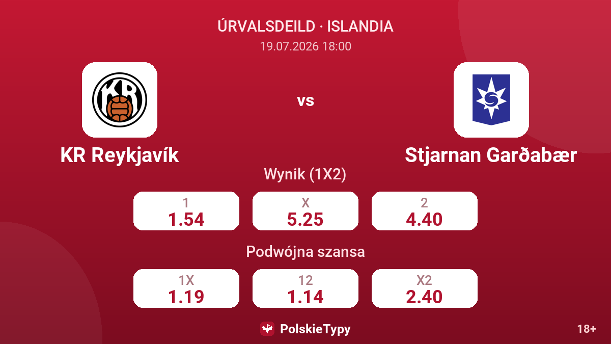 KR Reykjavík vs Stjarnan Garðabær — kursy