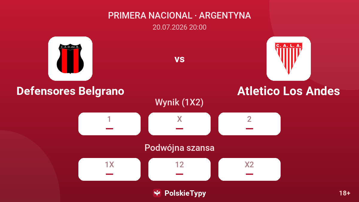 Defensores Belgrano vs Atletico Los Andes — kursy