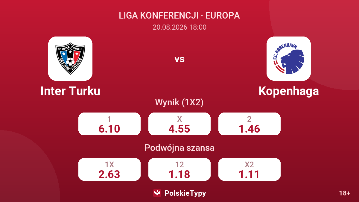 Inter Turku - Kopenhaga — kursy