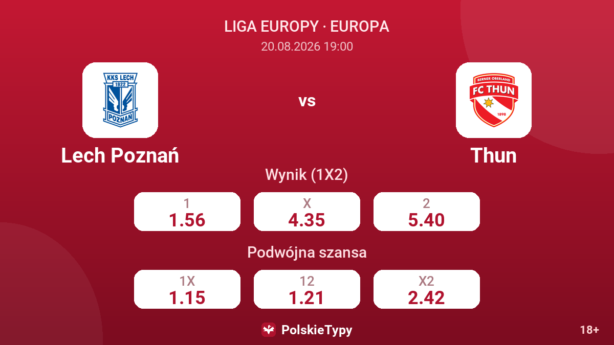 Lech Poznań - Thun — kursy