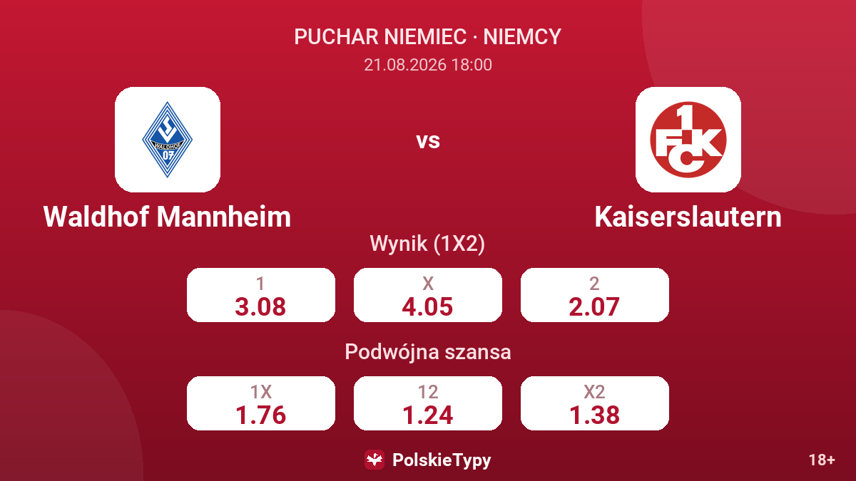 Waldhof Mannheim - Kaiserslautern — kursy