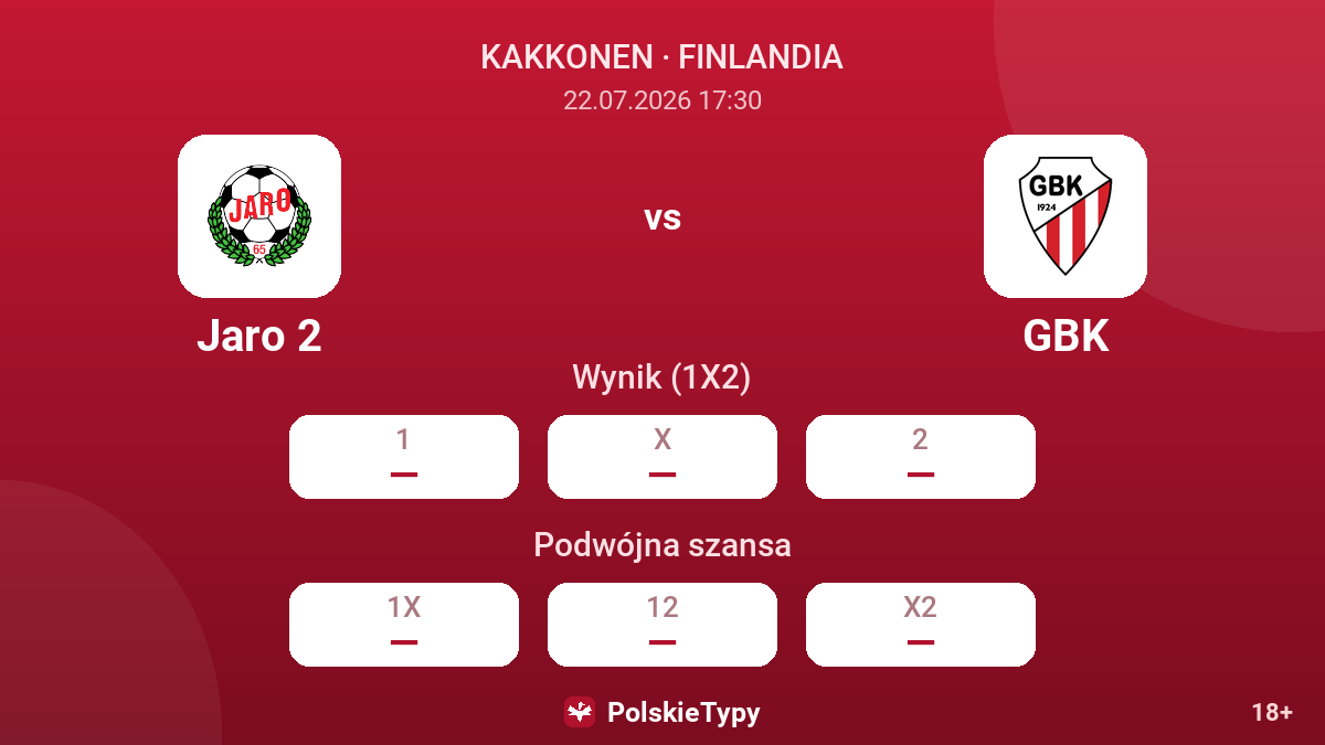Jaro 2 vs GBK — kursy