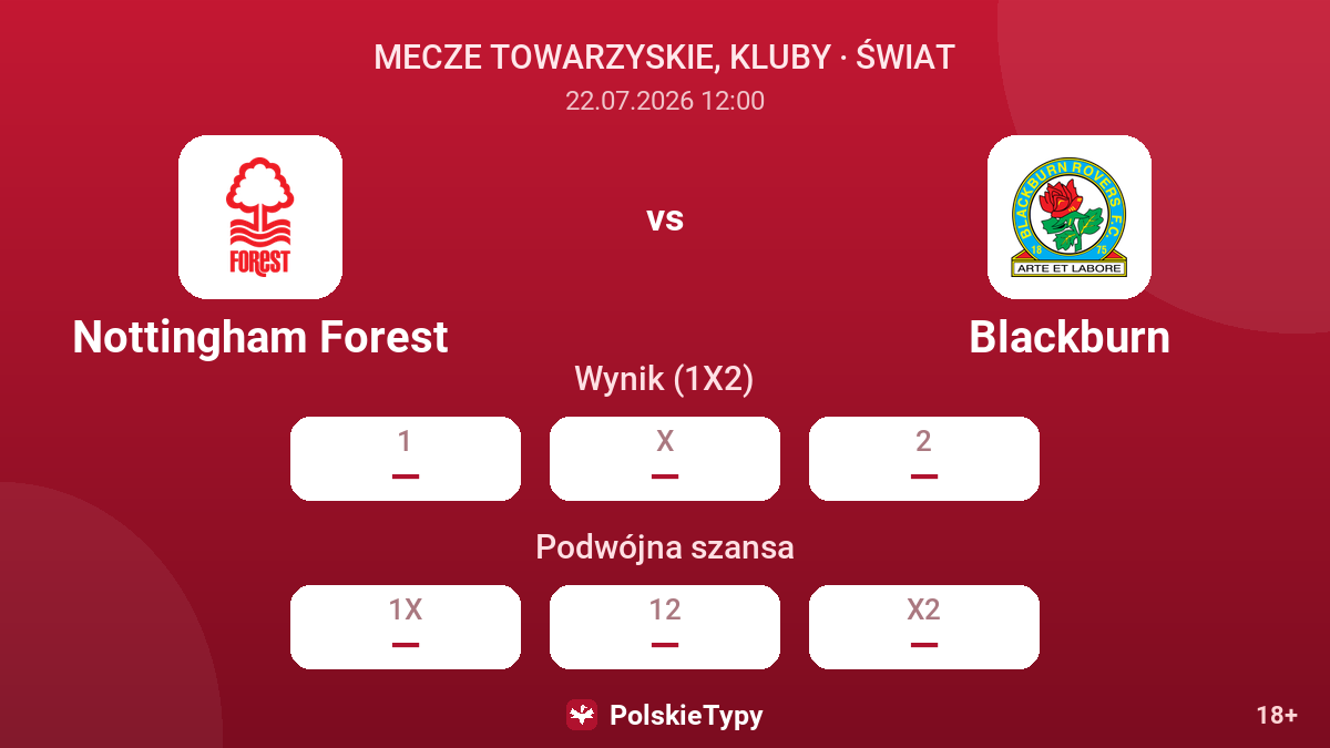 Nottingham Forest vs Blackburn — kursy