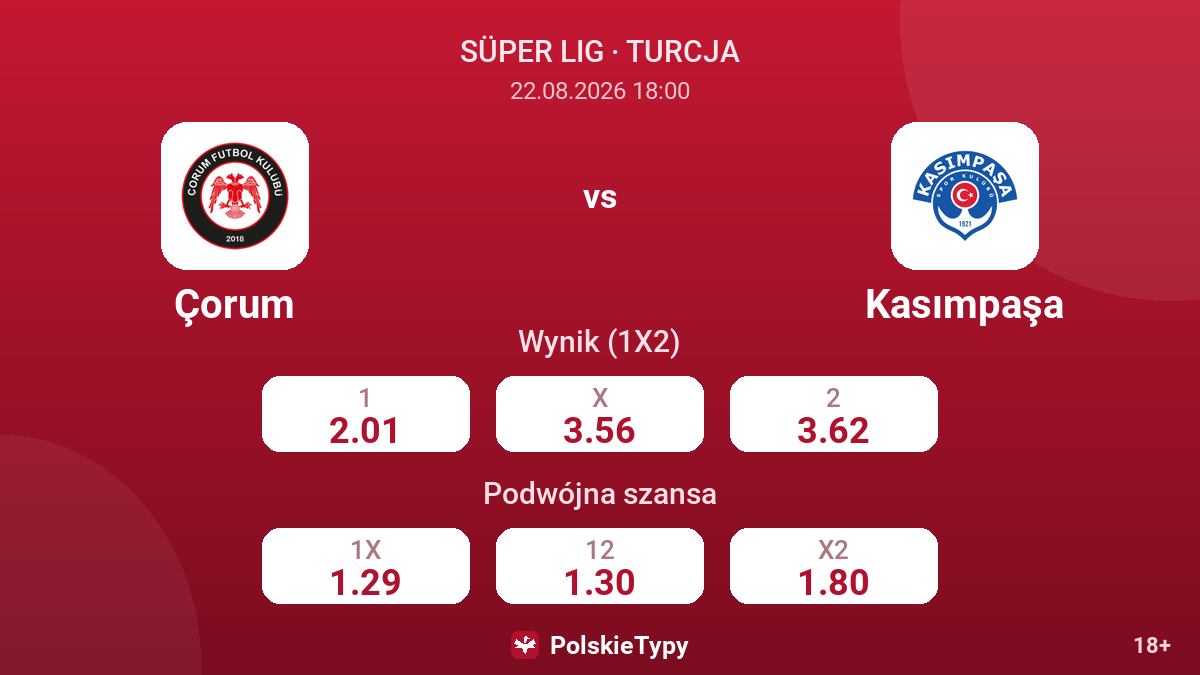 Çorum - Kasımpaşa — kursy