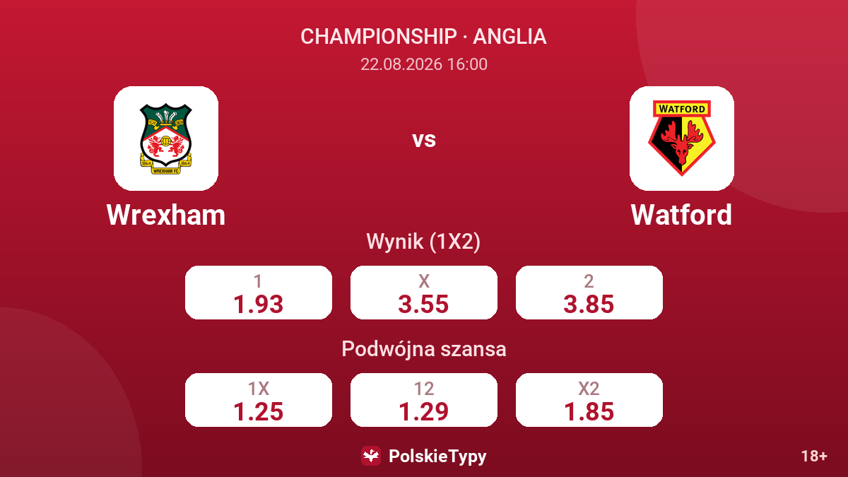 Wrexham - Watford — kursy