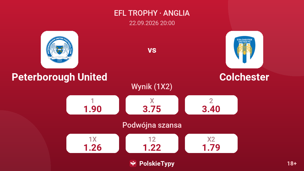 Peterborough United - Colchester — kursy