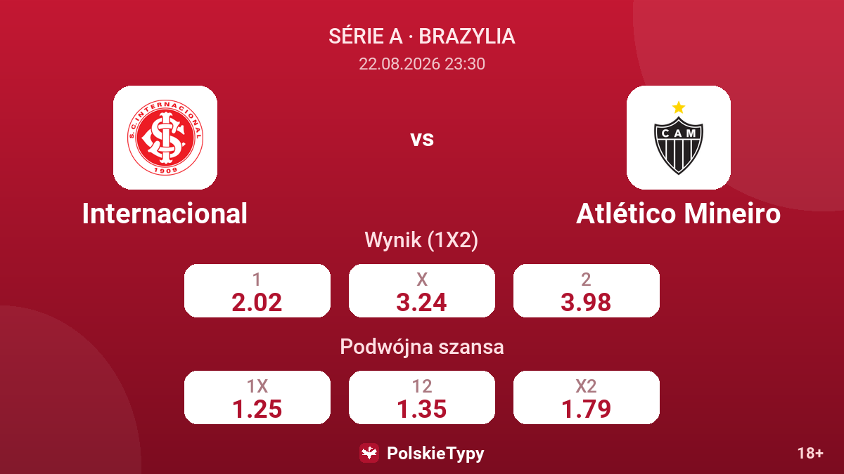 Internacional - Atlético Mineiro — kursy