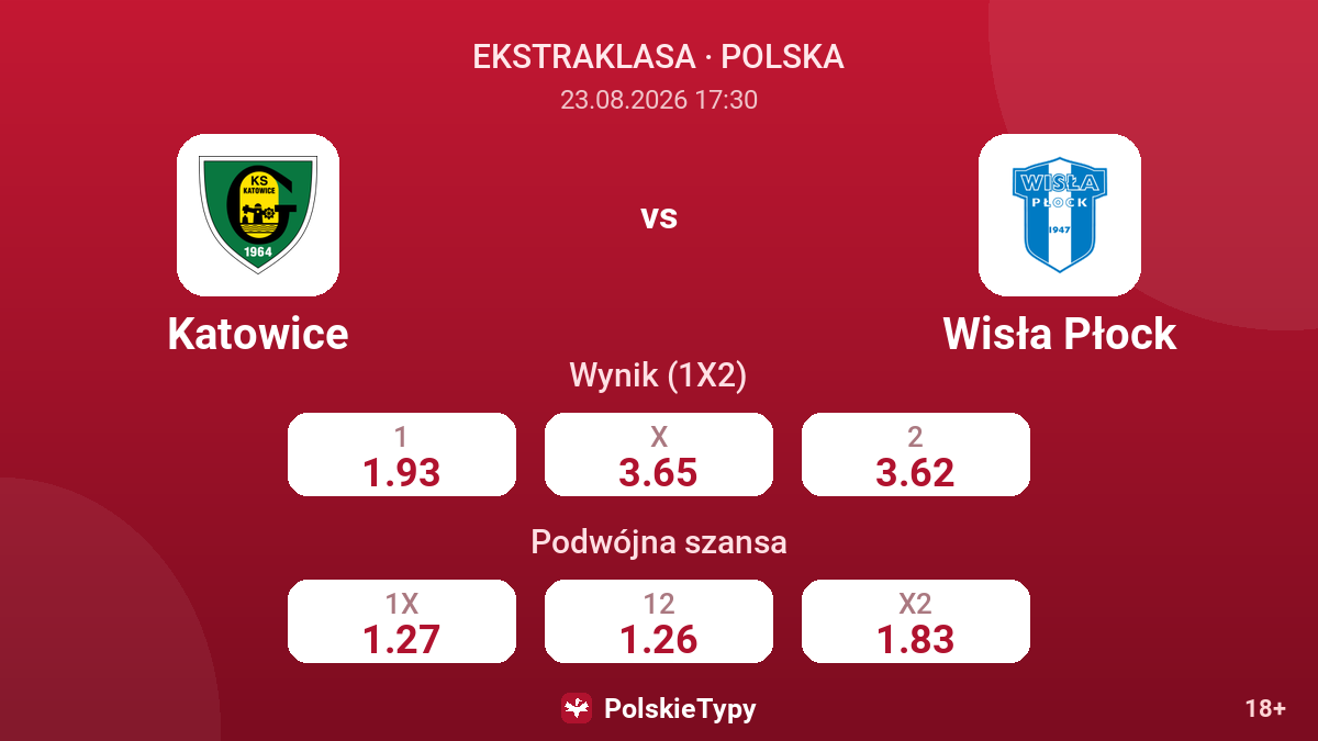 Katowice - Wisła Płock — kursy