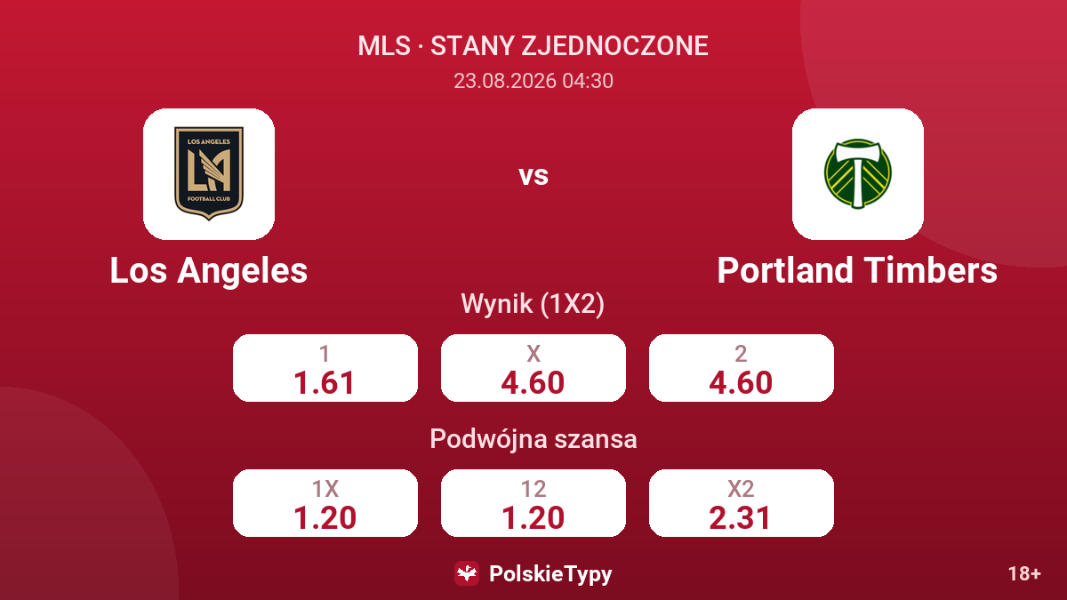 Los Angeles - Portland Timbers — kursy