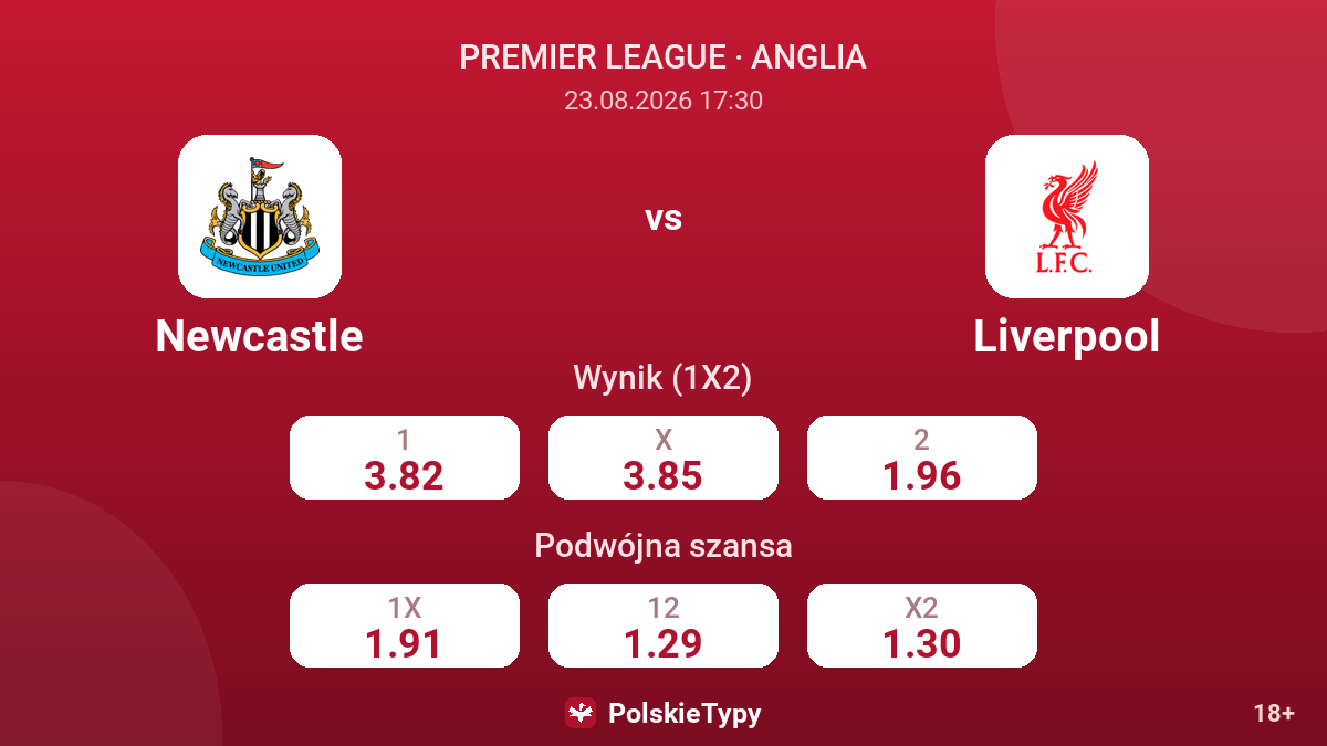 Newcastle - Liverpool — kursy
