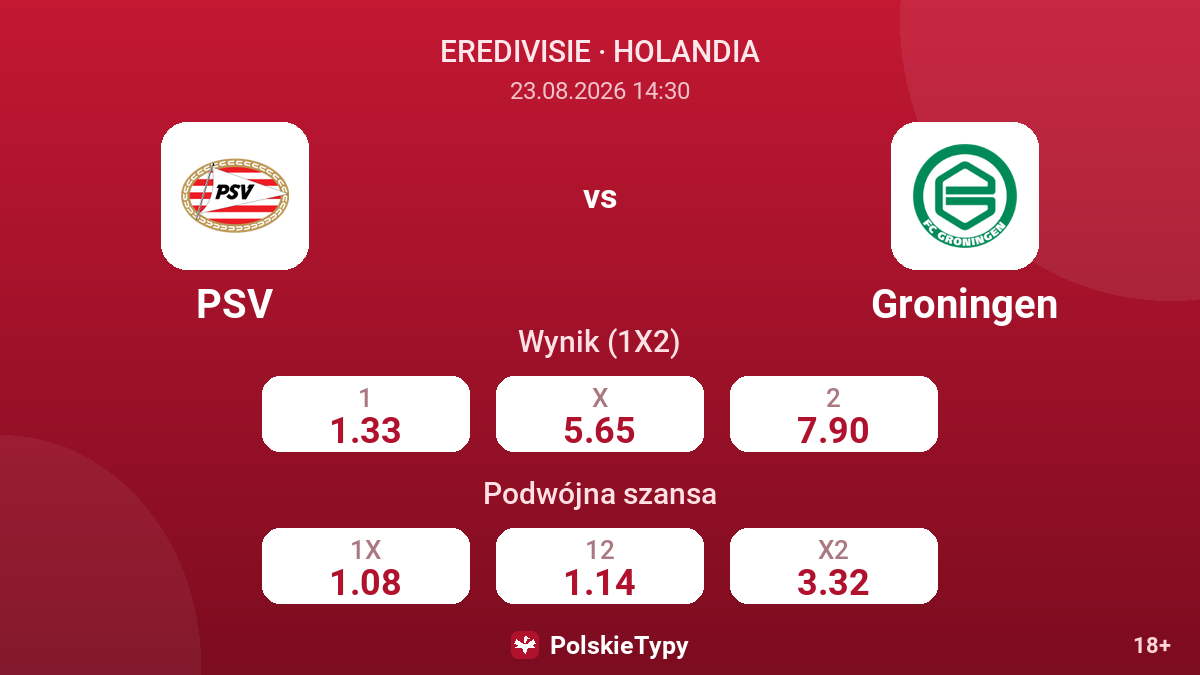 PSV - Groningen — kursy