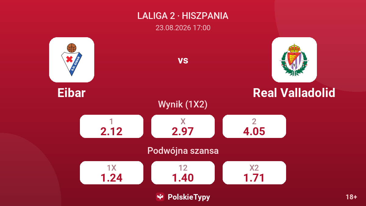 Eibar - Real Valladolid — kursy