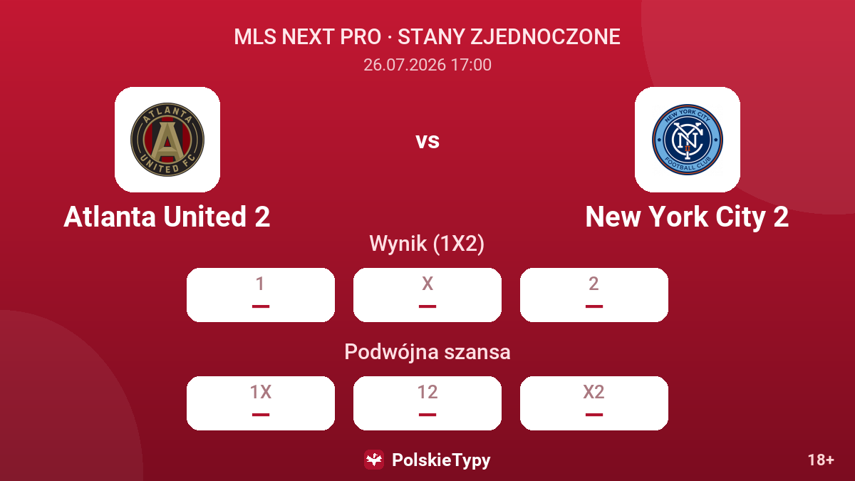 Atlanta United 2 vs New York City 2 — kursy