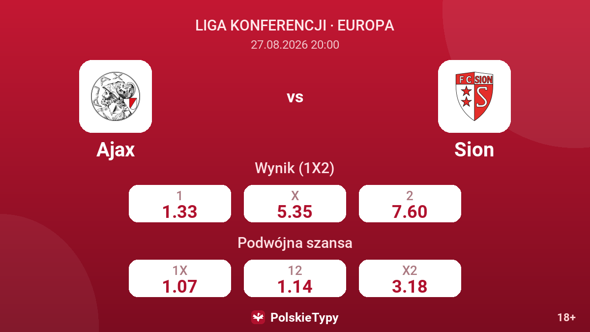 Ajax - Sion — kursy