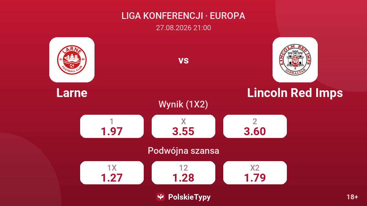 Larne - Lincoln Red Imps — kursy