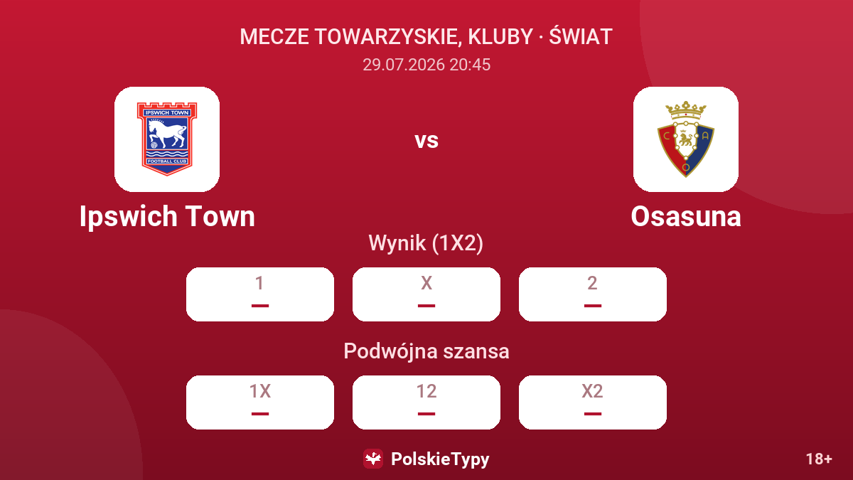 Ipswich Town vs Osasuna — kursy