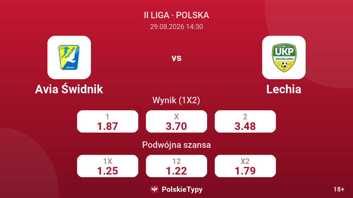 Avia Świdnik - Lechia — kursy