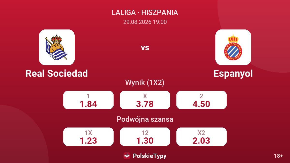 Real Sociedad - Espanyol — kursy