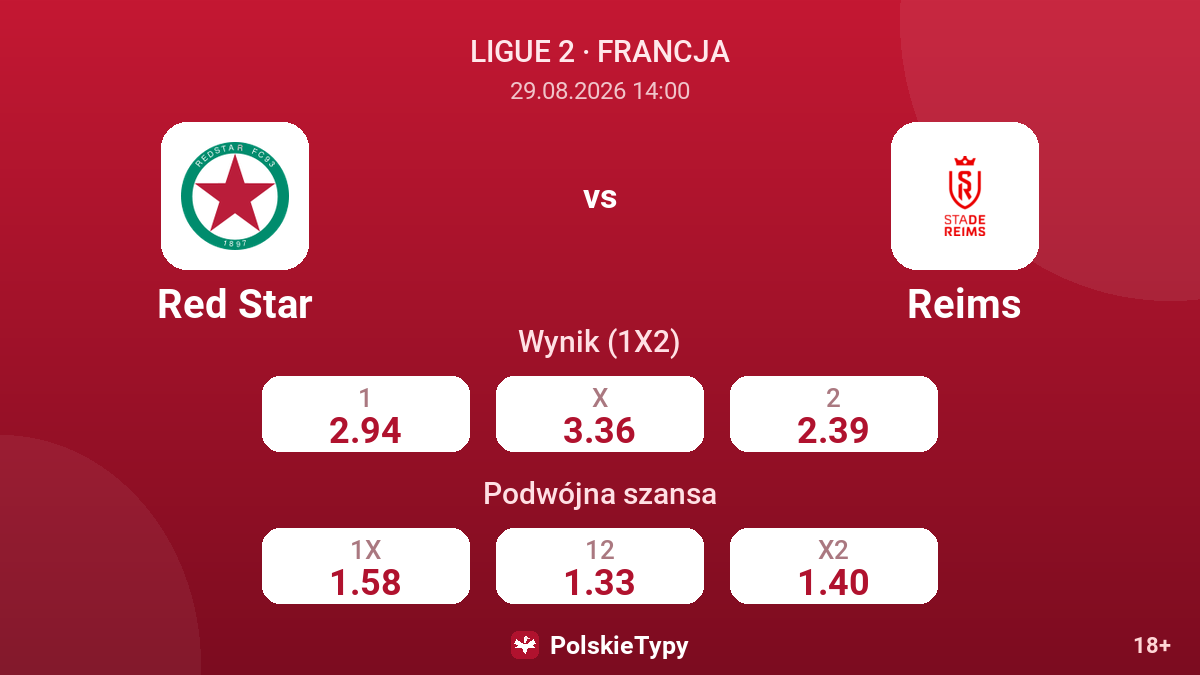 Red Star - Reims — kursy