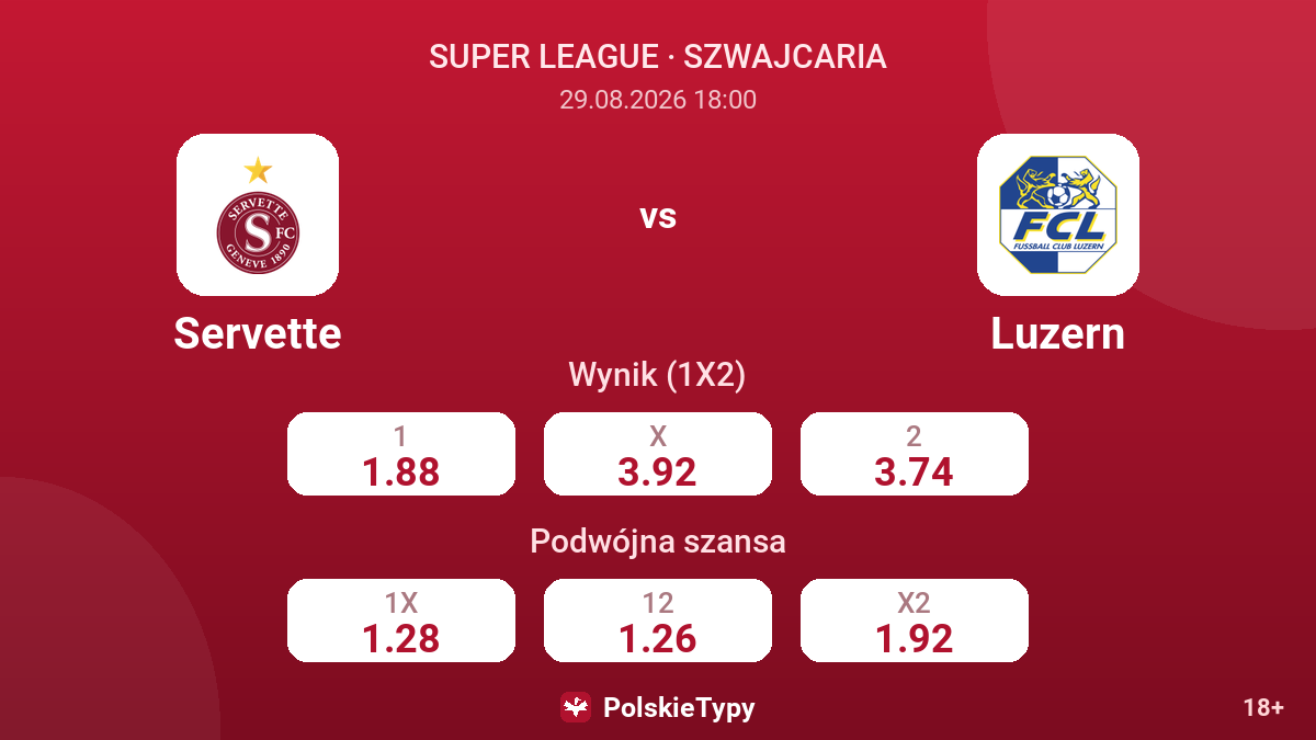 Servette - Luzern — kursy