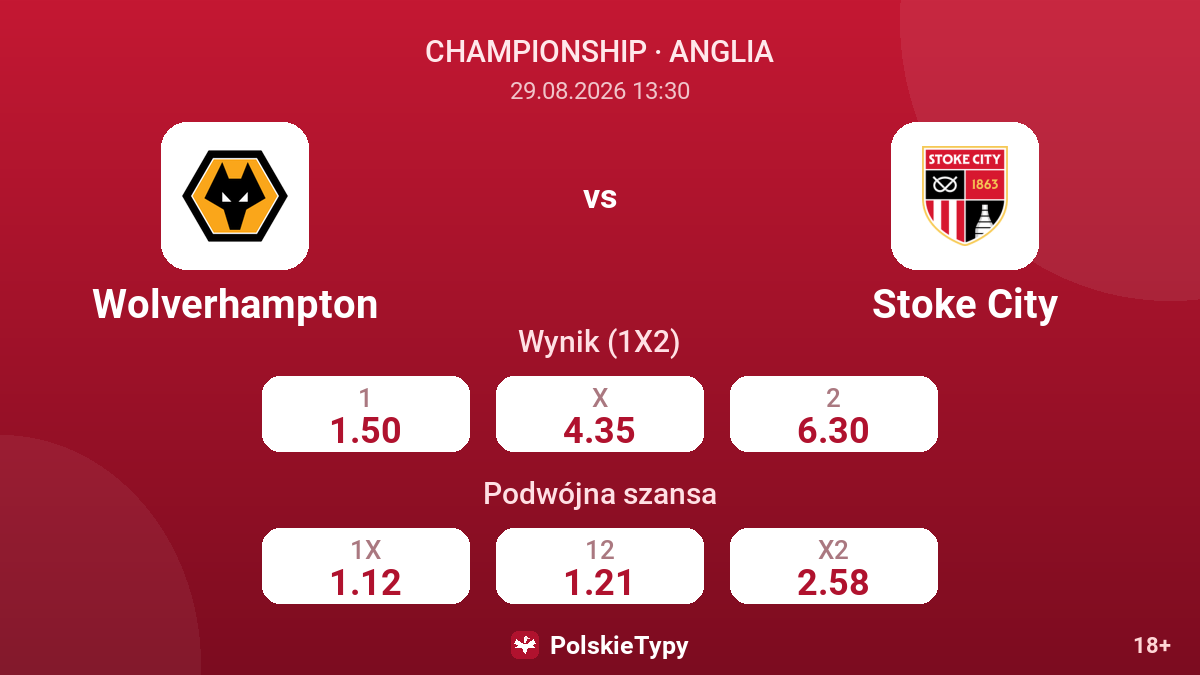 Wolverhampton - Stoke City — kursy