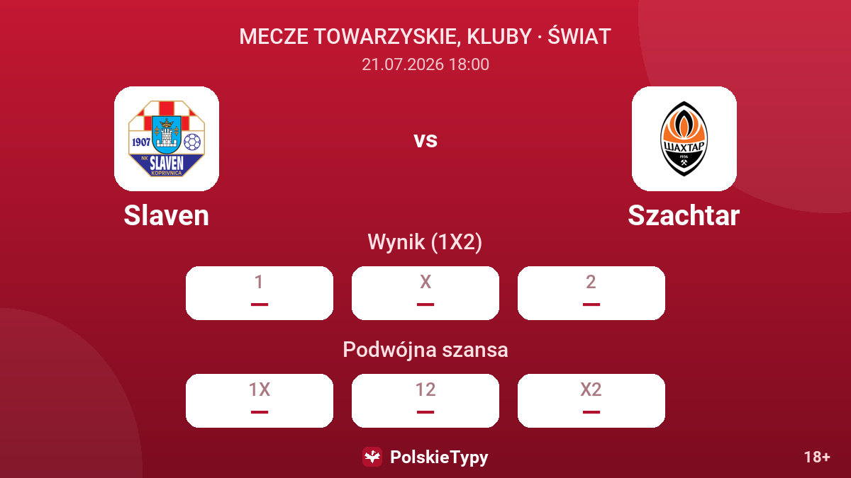 Slaven vs Szachtar — kursy